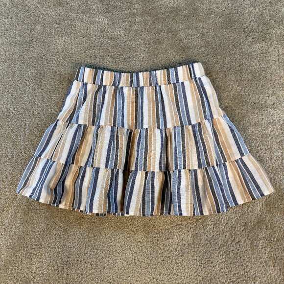 Altar'd State Dresses & Skirts - Altar’d State Womens Mini Skirt Brown White Blue Size 5 Color Block F466